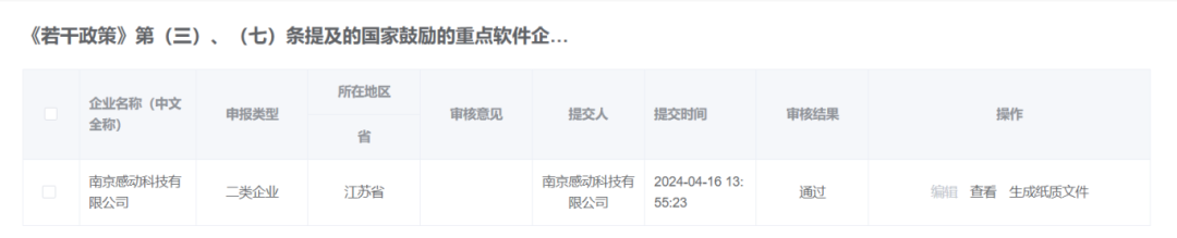 喜報！感動科技榮獲“國家鼓勵的重點軟件企業”認定